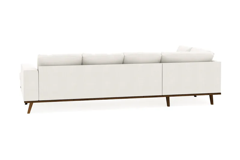 Copenhagen Compact 4-sits Vänstervänd U-formad Soffa med Divan och Schäslong i Tyg - Ljusgrå - Möbler - Soffa - U-soffa