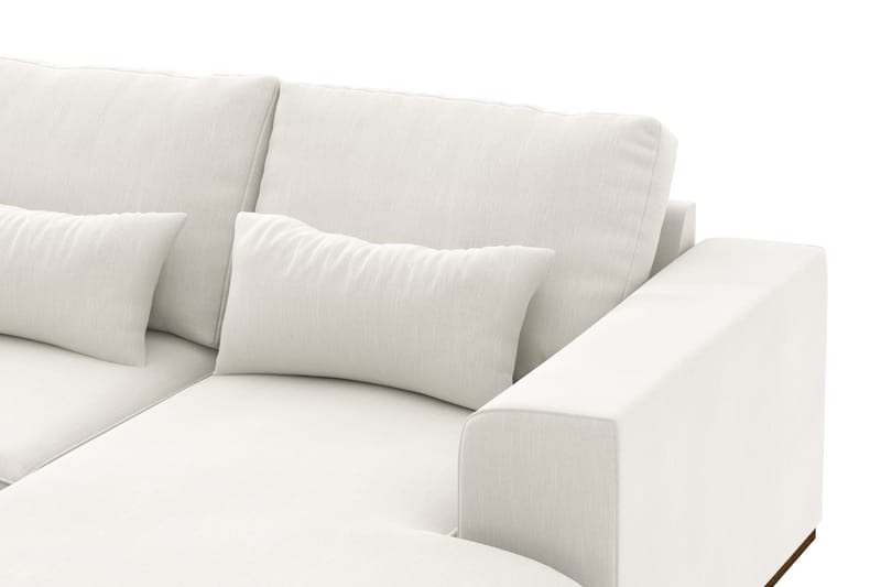 Copenhagen Compact 4-sits Vänstervänd U-formad Soffa med Divan och Schäslong i Tyg - Ljusgrå - Möbler - Soffa - U-soffa