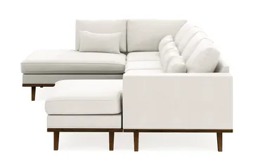 Copenhagen Compact 4-sits Vänstervänd U-formad Soffa med Divan och Schäslong i Tyg - Ljusgrå - Möbler - Soffa - U-soffa