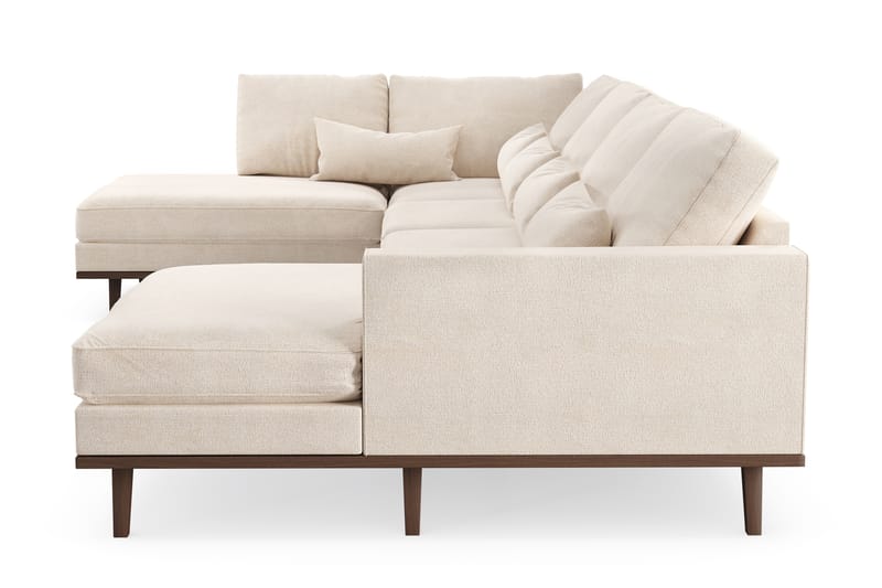 Copenhagen Stor U Soffa Sammet med Divan och Schäslong Vänster - Beige - Möbler - Soffa - U-soffa