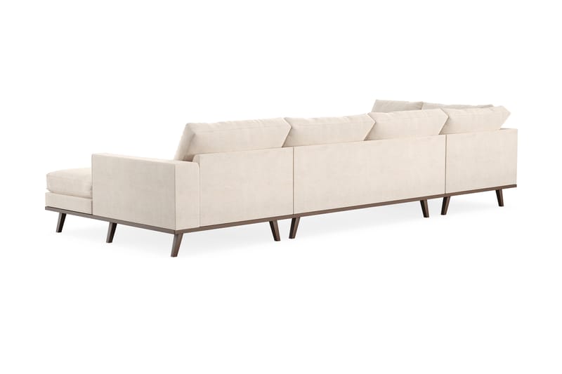 Copenhagen Stor U Soffa Sammet med Divan och Schäslong Vänster - Beige - Möbler - Soffa - U-soffa