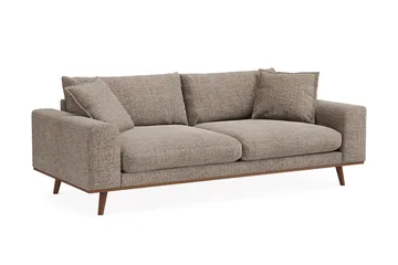 Copenhagen Premium Djup 3-sits Soffa i Chenille - Brun - Möbler - Soffa - 3 sits soffa