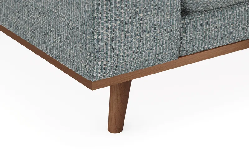 Copenhagen Premium 4-sits Högervänd L-formad Djup Divansoffa i Chenille - Grå/Blå - Möbler - Soffa - Divansoffor & schäslongsoffa