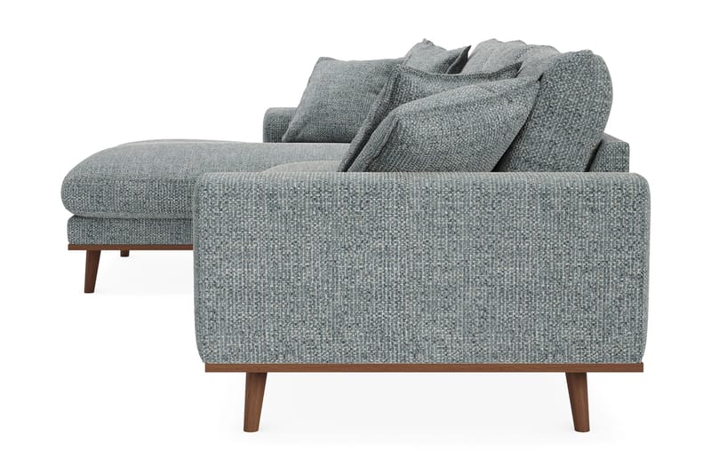 Copenhagen Premium 4-sits Vänstervänd L-formad Djup Divansoffa i Chenille - Grå/Blå - Möbler - Soffa - Divansoffor & schäslongsoffa