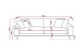 Copenhagen Premium Djup 4-sits Soffa i Chenille - Ljusbeige - Möbler - Soffa - 4 sits soffa