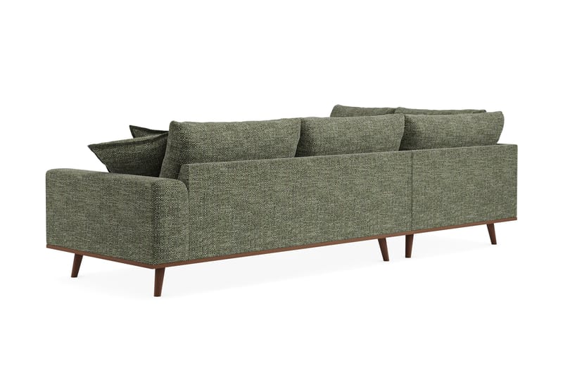 Copenhagen Premium 4-sits Vänstervänd L-formad Djup Schäslongsoffa i Chenille - Grön - Möbler - Soffa - Divansoffor & schäslongsoffa