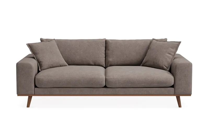 Copenhagen Premium Djup 3-sits Soffa i Chenille, Brun