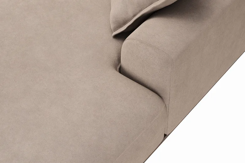 Copenhagen Premium 5-sits Vänstervänd U-formad Djup Soffa med Divan och Schäslong i Tyg - Ljusbrun - Möbler - Soffa - U-soffa