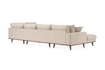 Copenhagen Premium 5-sits Högervänd U-formad Djup Soffa med Divan och Schäslong i Chenille - Beige - Möbler - Soffa - U-soffa
