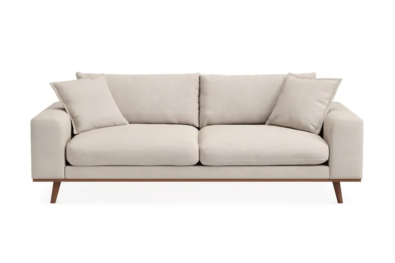Copenhagen Premium Djup 3-sits Soffa i Chenille, Beige