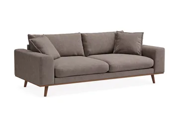 Copenhagen Premium Djup 3-sits Soffa i Chenille - Brun - Möbler - Soffa - 3 sits soffa