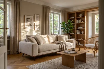 Copenhagen Premium Djup 4-sits Soffa i Chenille - Beige - Möbler - Soffa - 4 sits soffa
