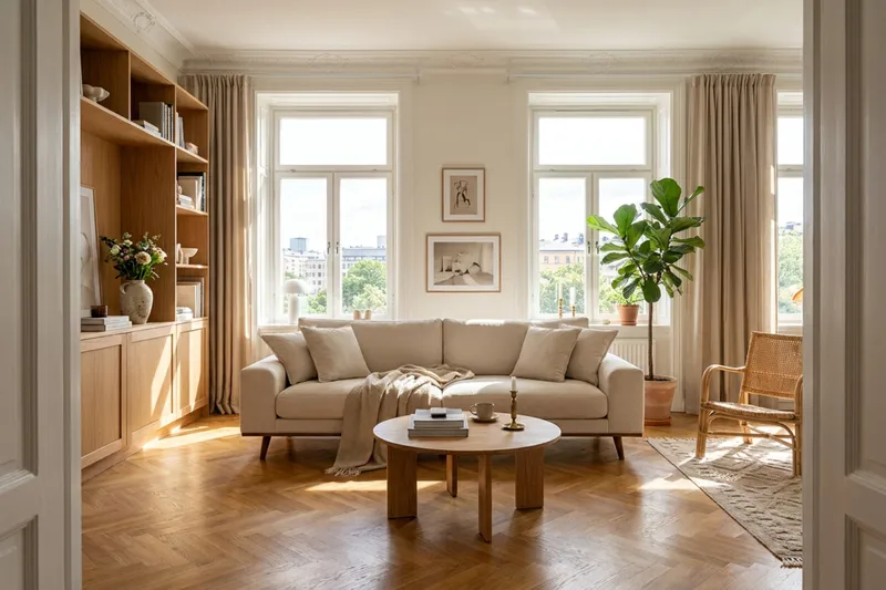 Copenhagen Premium Djup 4-sits Soffa i Chenille - Ljusbeige - Möbler - Soffa - 4 sits soffa