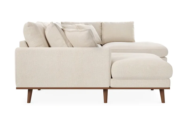 Copenhagen Premium 5-sits Högervänd U-formad Djup Soffa med Divan och Schäslong i Chenille - Ljusbeige - Möbler - Soffa - U-soffa