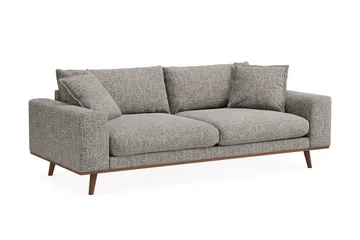 Copenhagen Premium Djup 3-sits Soffa i Chenille - Grey - Möbler - Soffa - 3 sits soffa