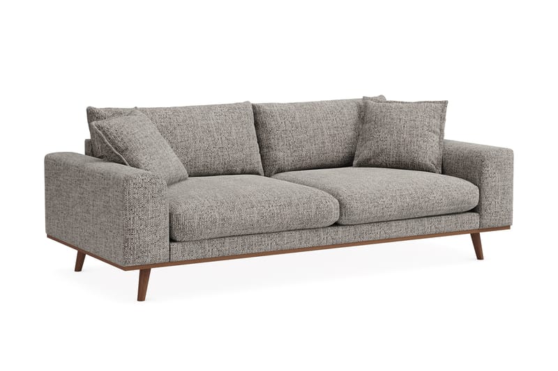 Copenhagen Premium Djup 3-sits Soffa i Chenille - Grey - Möbler - Soffa - 3 sits soffa