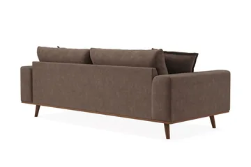 Copenhagen Premium Djup 3-sits Soffa i Chenille - Mörkbrun - Möbler - Soffa - 3 sits soffa