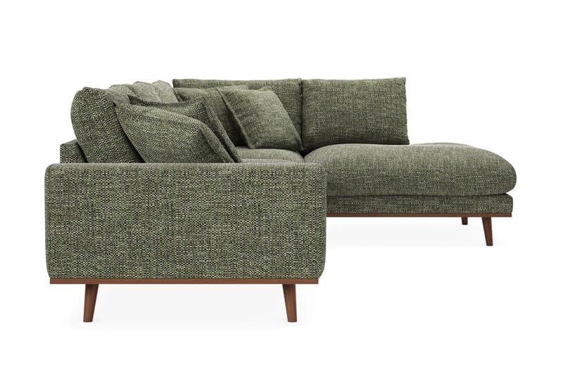 Copenhagen Premium 4-sits Högervänd L-formad Djup Schäslongsoffa i Chenille - Grön - Möbler - Soffa - Divansoffor & schäslongsoffa