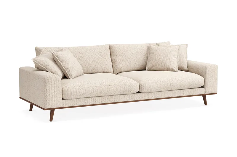 Copenhagen Premium Djup 4-sits Soffa i Chenille - Beige - Möbler - Soffa - 4 sits soffa