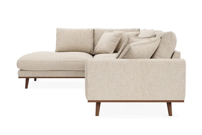 Copenhagen Premium 4-sits Vänstervänd L-formad Djup Schäslongsoffa i Chenille - Beige - Möbler - Soffa - Divansoffor & schäslongsoffa