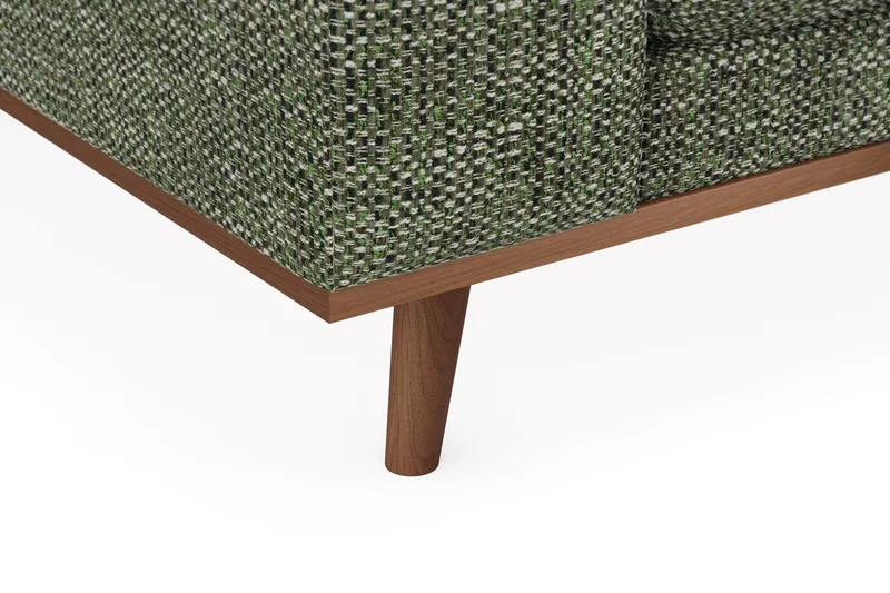 Copenhagen Premium 4-sits Högervänd L-formad Djup Divansoffa i Chenille - Grön - Möbler - Soffa - Divansoffor & schäslongsoffa