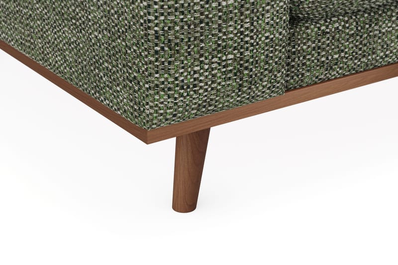 Copenhagen Premium 4-sits Högervänd L-formad Djup Divansoffa i Chenille - Grön - Möbler - Soffa - Divansoffor & schäslongsoffa