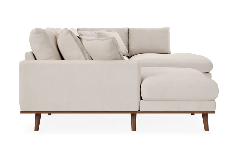 Copenhagen Premium 5-sits Högervänd U-formad Djup Soffa med Divan och Schäslong i Tyg - Beige - Möbler - Soffa - U-soffa