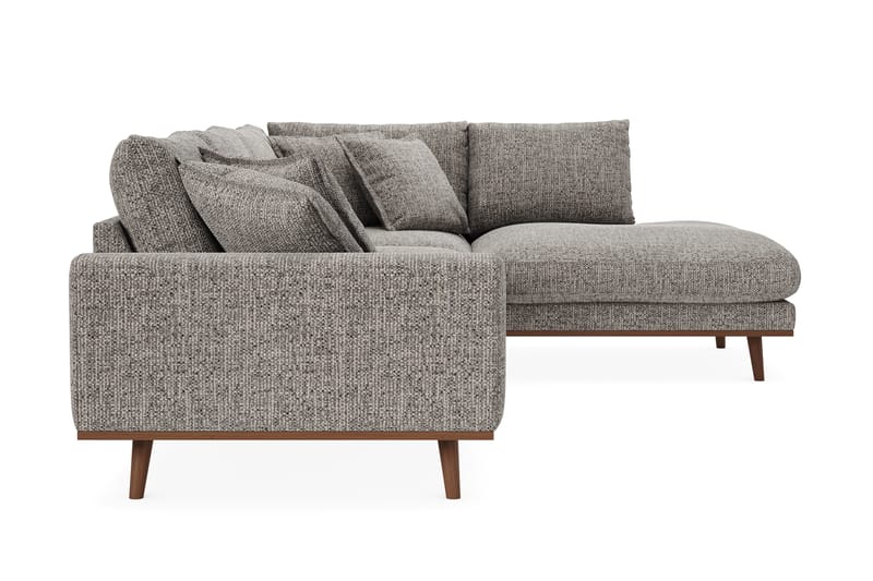 Copenhagen Premium 4-sits Högervänd L-formad Djup Schäslongsoffa i Chenille - Grå - Möbler - Soffa - Divansoffor & schäslongsoffa