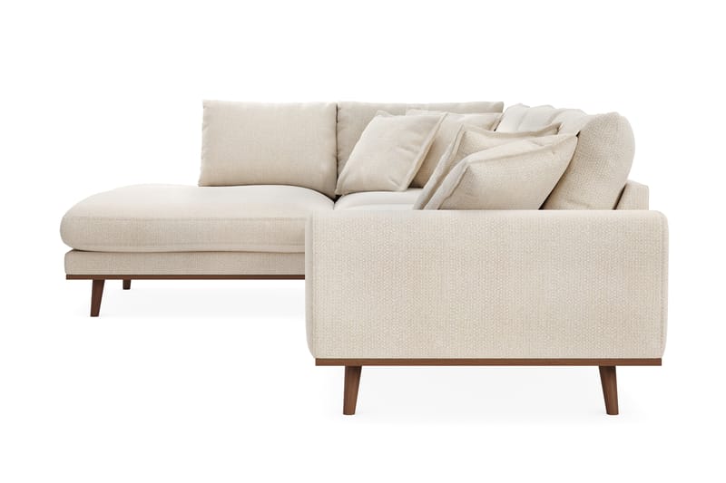 Copenhagen Premium 4-sits Vänstervänd L-formad Djup Schäslongsoffa i Chenille - Ljusbeige - Möbler - Soffa - Divansoffor & schäslongsoffa