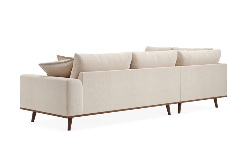 Copenhagen Premium 4-sits Vänstervänd L-formad Djup Schäslongsoffa i Chenille - Ljusbeige - Möbler - Soffa - Divansoffor & schäslongsoffa