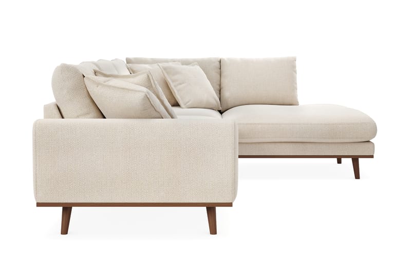 Copenhagen Premium 4-sits Högervänd L-formad Djup Schäslongsoffa i Chenille - Ljusbeige - Möbler - Soffa - Divansoffor & schäslongsoffa