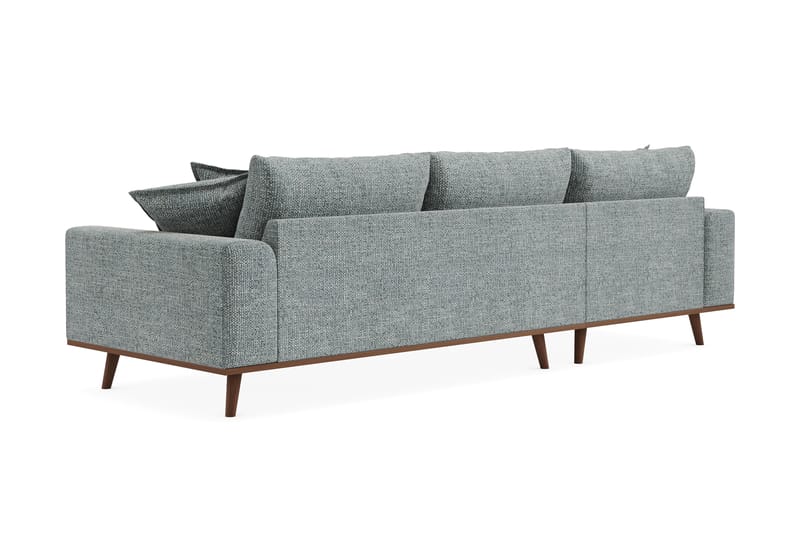 Copenhagen Premium 4-sits Vänstervänd L-formad Djup Divansoffa i Chenille - Grå/Blå - Möbler - Soffa - Divansoffor & schäslongsoffa