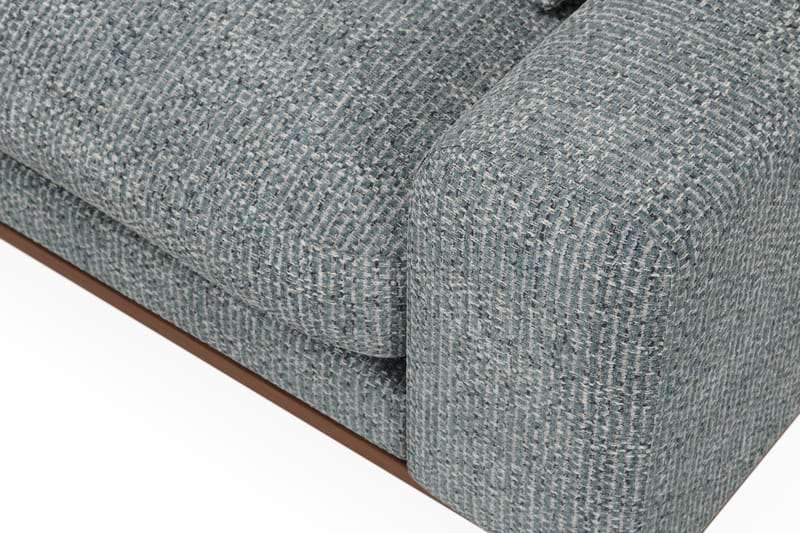 Copenhagen Premium 4-sits Vänstervänd L-formad Djup Schäslongsoffa i Chenille - Grå/Blå - Möbler - Soffa - Divansoffor & schäslongsoffa