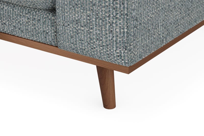 Copenhagen Premium 4-sits Vänstervänd L-formad Djup Schäslongsoffa i Chenille - Grå/Blå - Möbler - Soffa - Divansoffor & schäslongsoffa