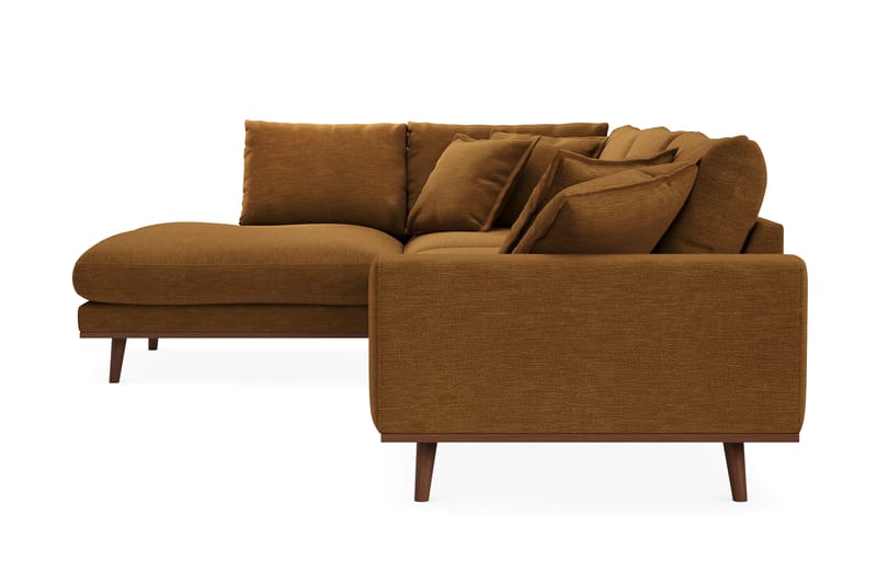 Copenhagen Premium 4-sits Vänstervänd L-formad Djup Schäslongsoffa i Tyg - Senapsgul - Möbler - Soffa - Divansoffor & schäslongsoffa
