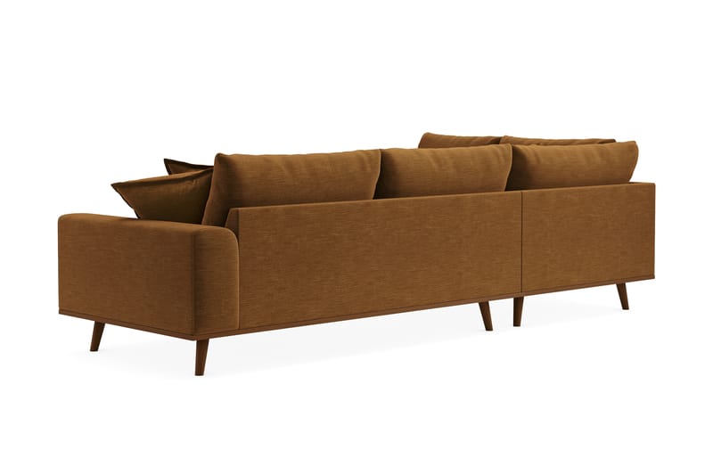 Copenhagen Premium 4-sits Vänstervänd L-formad Djup Schäslongsoffa i Tyg - Senapsgul - Möbler - Soffa - Divansoffor & schäslongsoffa