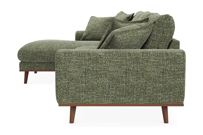Copenhagen Premium 4-sits Vänstervänd L-formad Djup Divansoffa i Chenille - Grön - Möbler - Soffa - Divansoffor & schäslongsoffa