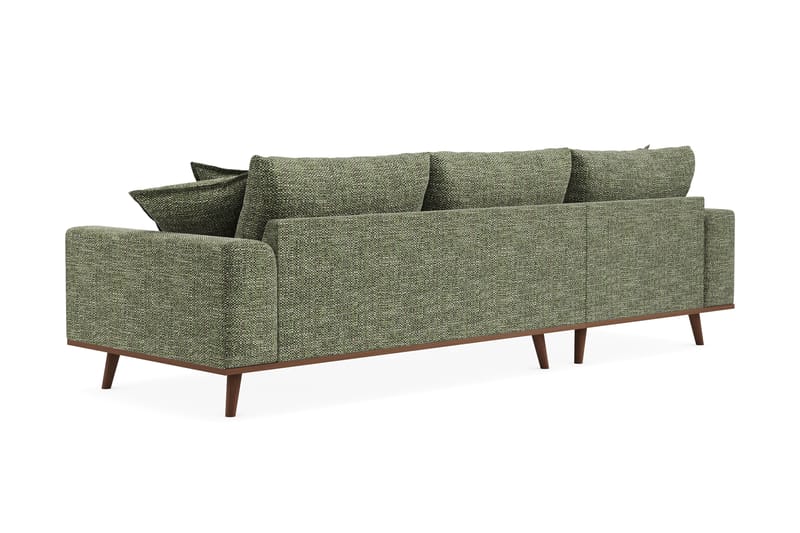 Copenhagen Premium 4-sits Vänstervänd L-formad Djup Divansoffa i Chenille - Grön - Möbler - Soffa - Divansoffor & schäslongsoffa