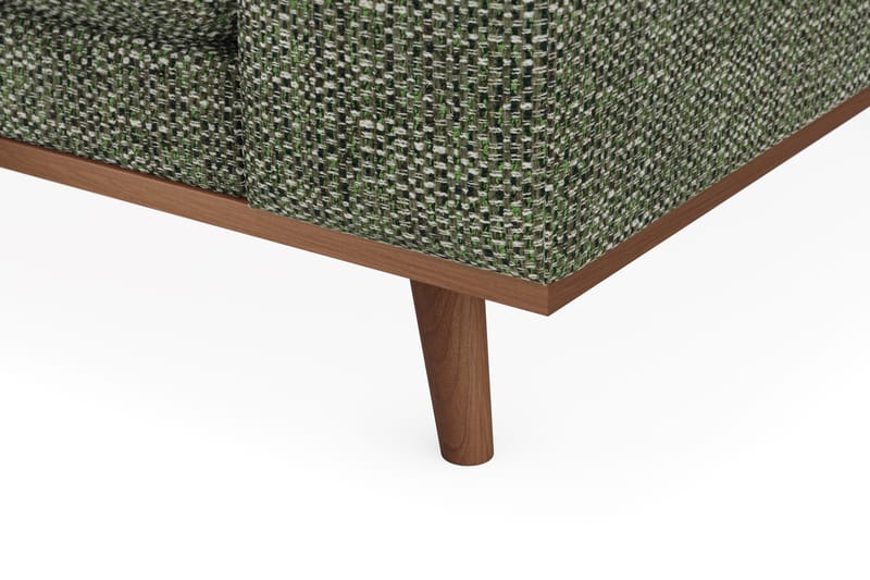 Copenhagen Premium 4-sits Vänstervänd L-formad Djup Divansoffa i Chenille - Grön - Möbler - Soffa - Divansoffor & schäslongsoffa