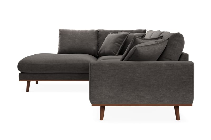 Copenhagen Premium 4-sits Vänstervänd L-formad Djup Schäslongsoffa i Tyg - Mörkgrå - Möbler - Soffa - Divansoffor & schäslongsoffa