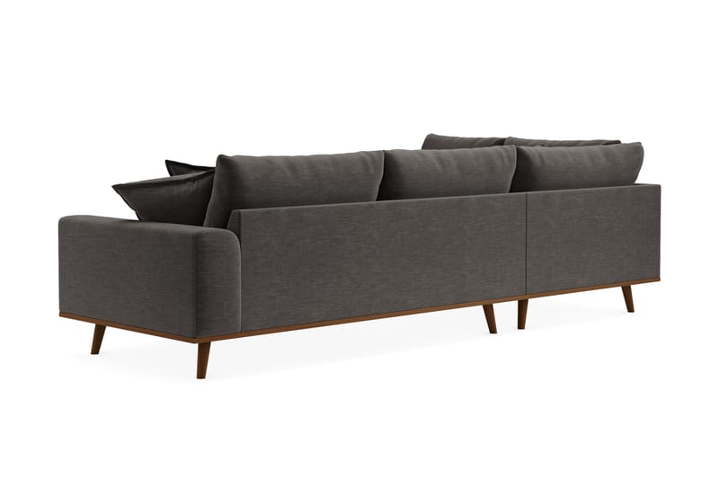Copenhagen Premium 4-sits Vänstervänd L-formad Djup Schäslongsoffa i Tyg - Mörkgrå - Möbler - Soffa - Divansoffor & schäslongsoffa