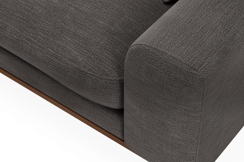 Copenhagen Premium 4-sits Vänstervänd L-formad Djup Schäslongsoffa i Tyg - Mörkgrå - Möbler - Soffa - Divansoffor & schäslongsoffa