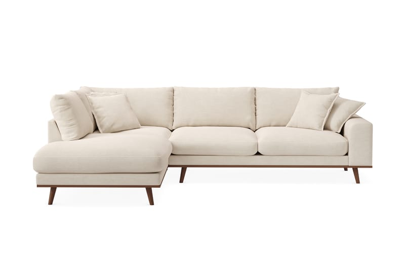 Copenhagen Premium 4-sits Vänstervänd L-formad Djup Schäslongsoffa i Tyg - Beige - Möbler - Soffa - Divansoffor & schäslongsoffa