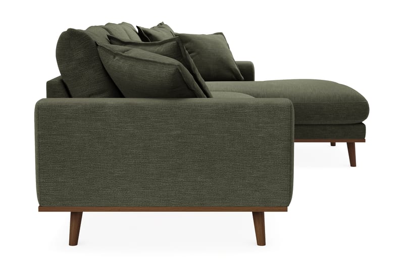 Copenhagen Premium 4-sits Högervänd L-formad Djup Divansoffa i Tyg - Grön - Möbler - Soffa - Divansoffor & schäslongsoffa
