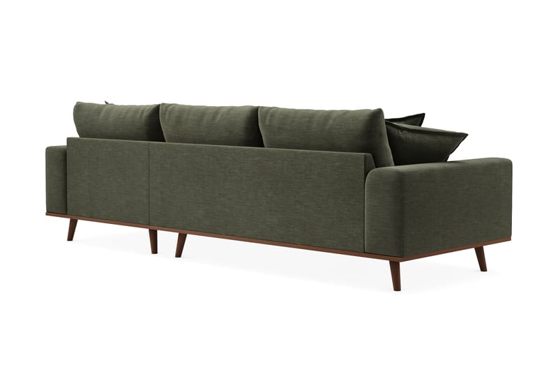 Copenhagen Premium 4-sits Högervänd L-formad Djup Divansoffa i Tyg - Grön - Möbler - Soffa - Divansoffor & schäslongsoffa