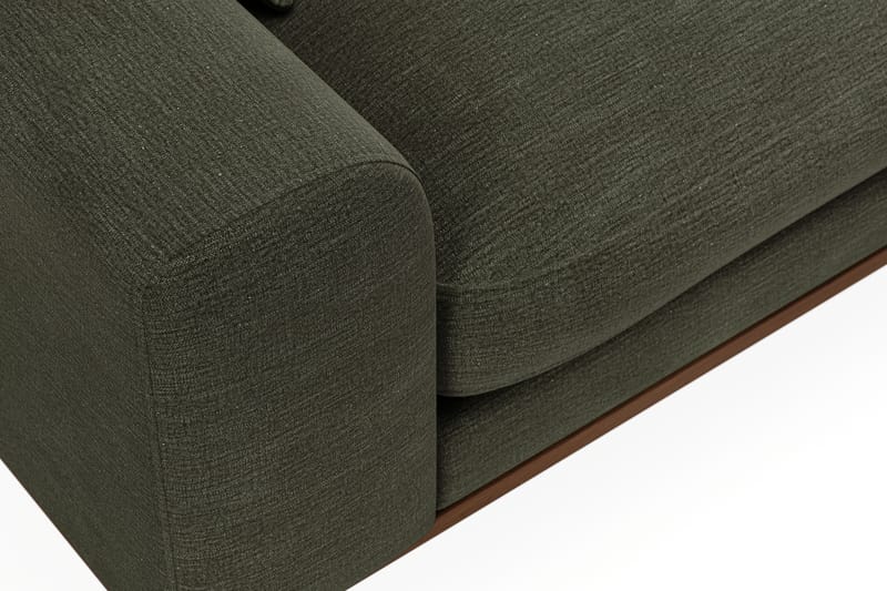 Copenhagen Premium 4-sits Högervänd L-formad Djup Divansoffa i Tyg - Grön - Möbler - Soffa - Divansoffor & schäslongsoffa