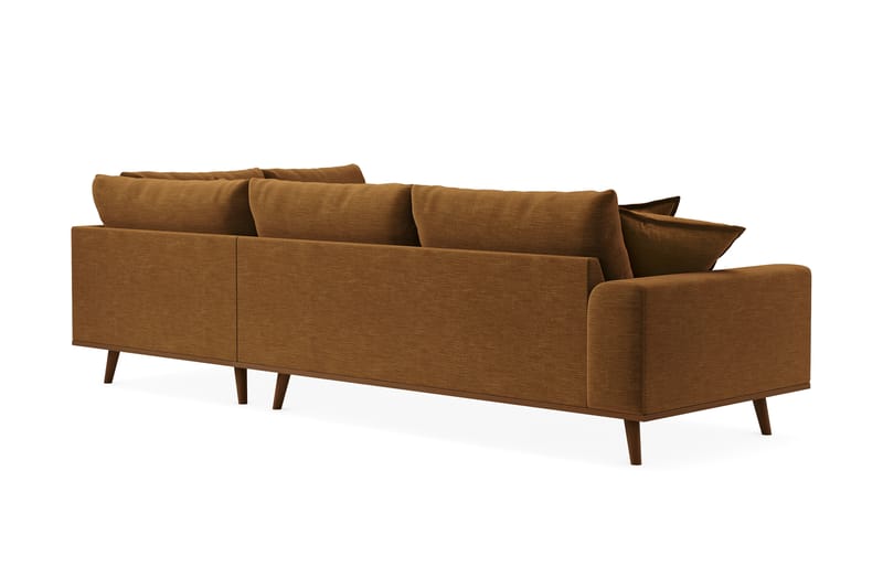 Copenhagen Premium 4-sits Högervänd L-formad Djup Schäslongsoffa i Tyg - Senapsgul - Möbler - Soffa - Divansoffor & schäslongsoffa