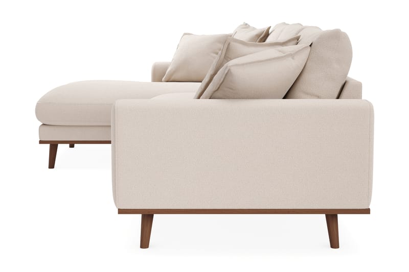 Copenhagen Premium 4-sits Vänstervänd L-formad Djup Divansoffa i Bouclé - Ljusbeige - Möbler - Soffa - Divansoffor & schäslongsoffa