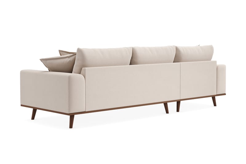 Copenhagen Premium 4-sits Vänstervänd L-formad Djup Divansoffa i Bouclé - Ljusbeige - Möbler - Soffa - Divansoffor & schäslongsoffa