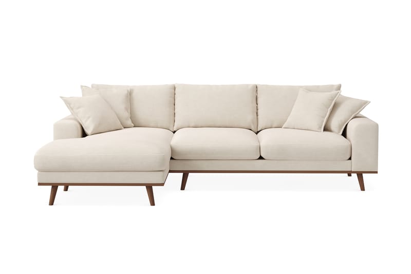 Copenhagen Premium 4-sits Vänstervänd L-formad Djup Divansoffa i Tyg - Beige - Möbler - Soffa - Divansoffor & schäslongsoffa